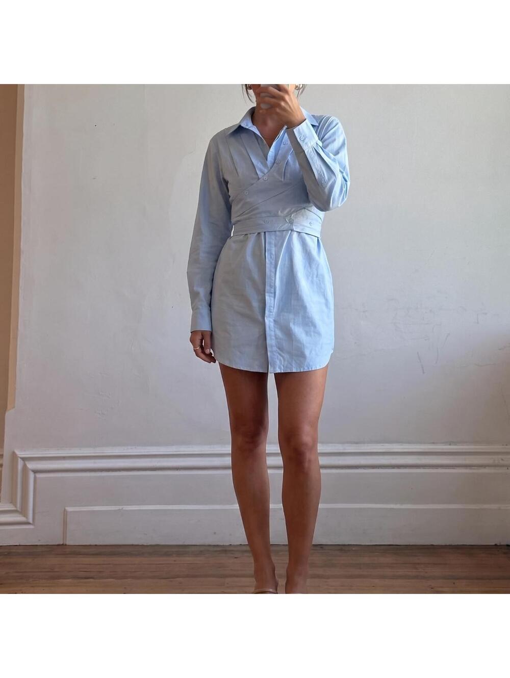 Sovere Studio DIXIE WRAP SHIRT DRESS